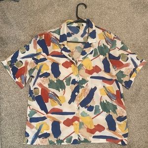 Button up paint blouse